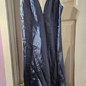 Jones New York Elegant Navy Blue Satin  Ladies Lingerie Size M